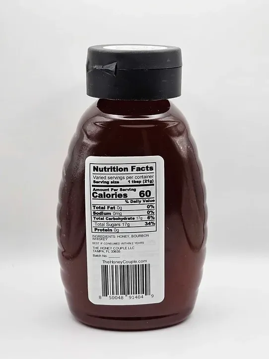 16oz Bourbon Infused Honey 