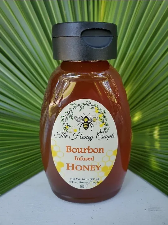 16oz Bourbon Infused Honey 