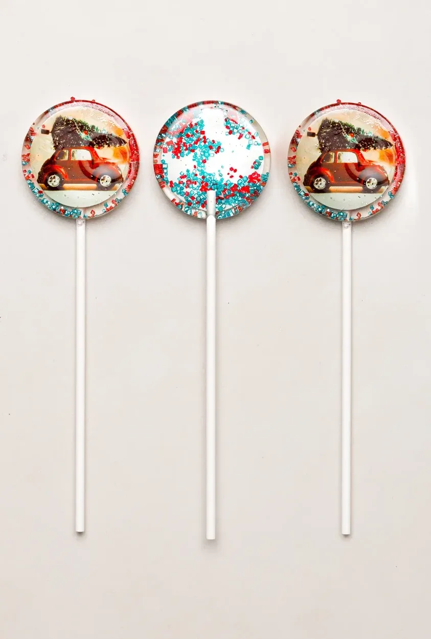 Christmas Lollipops – Vintage Christmas Truck with Tree 