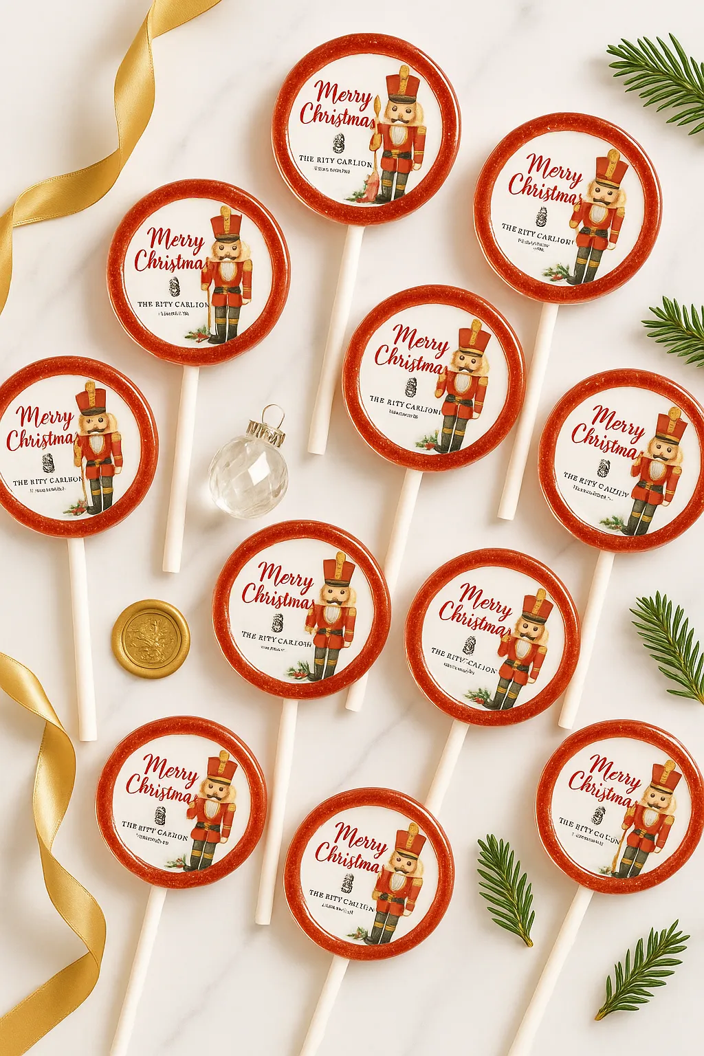 Christmas Nutcracker Lollipops – Seasonal Hotel Guest Gift