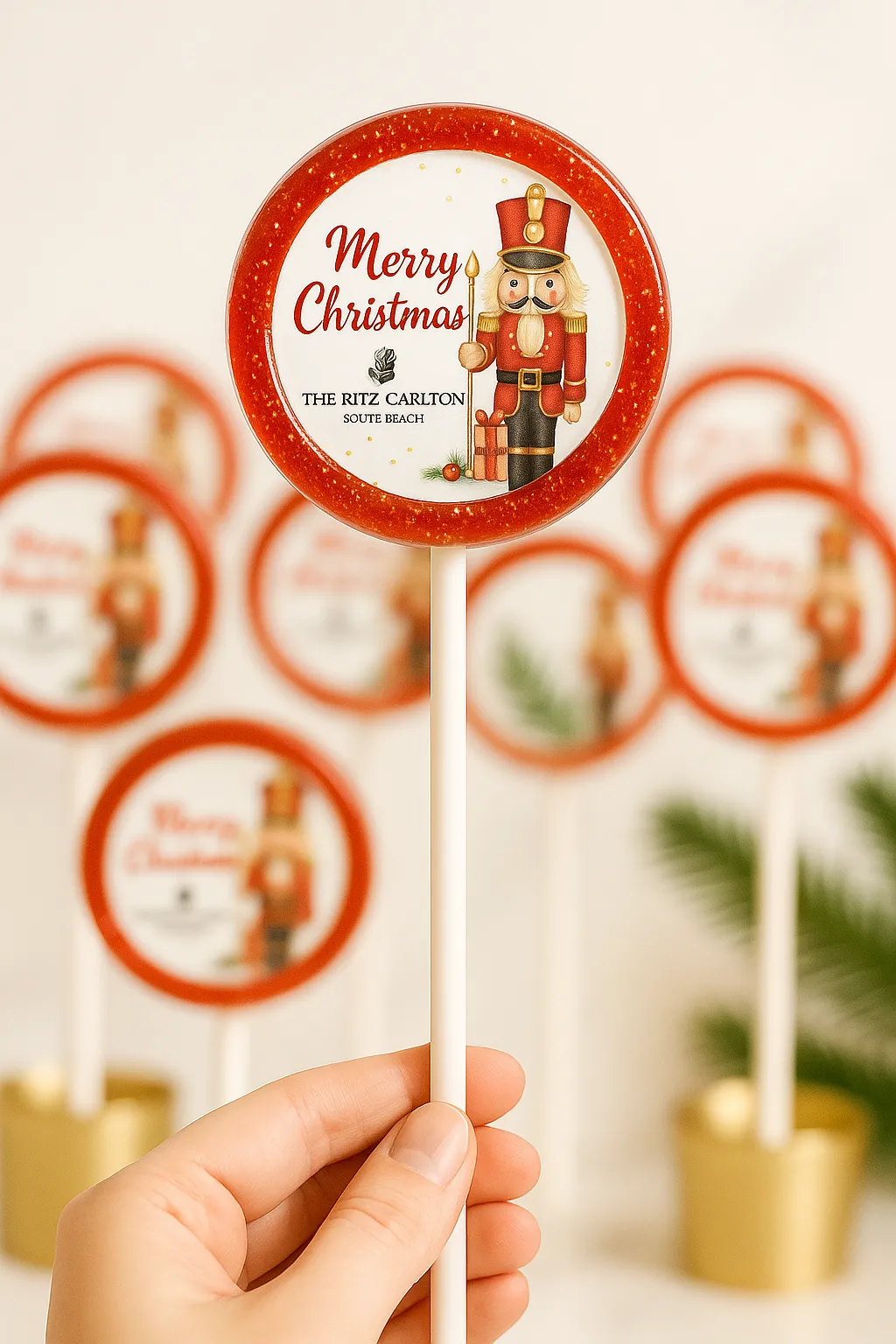Christmas Nutcracker Lollipops – Seasonal Hotel Guest Gift