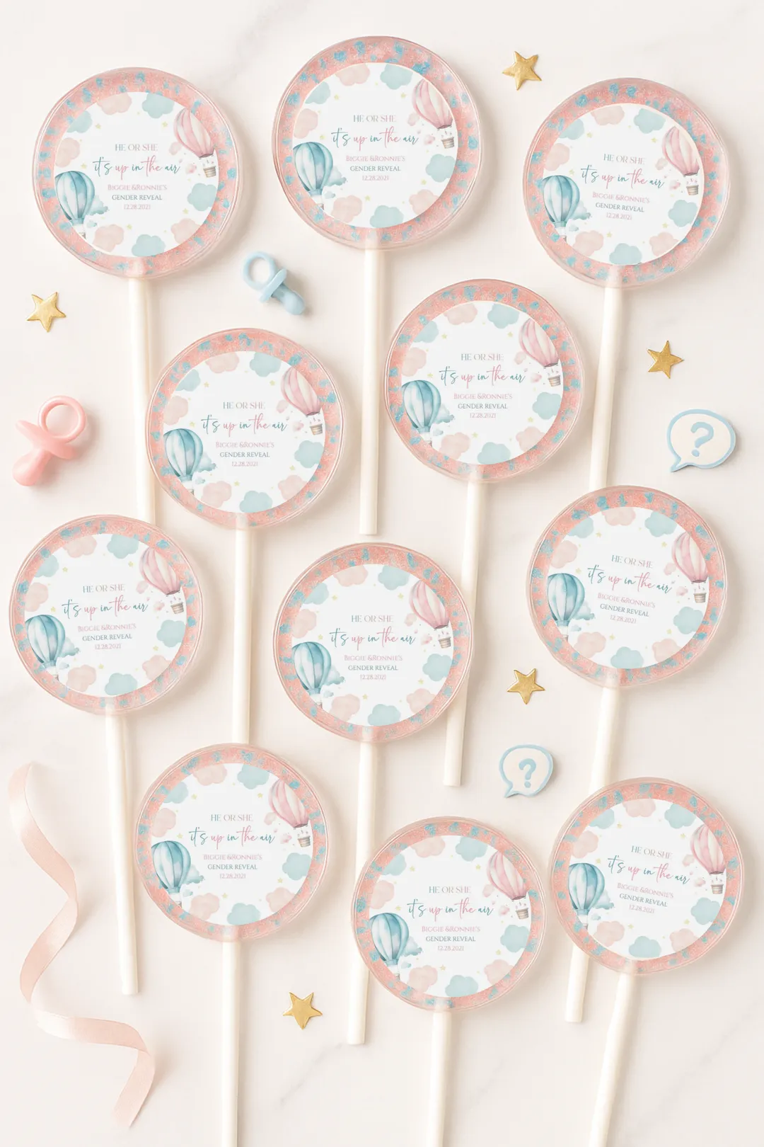 Gender Reveal Lollipops - Ultrasound Party Favors