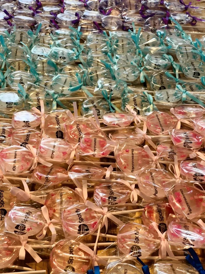 Transparent Logo Lollipops Branded Candy - Business Giveaway