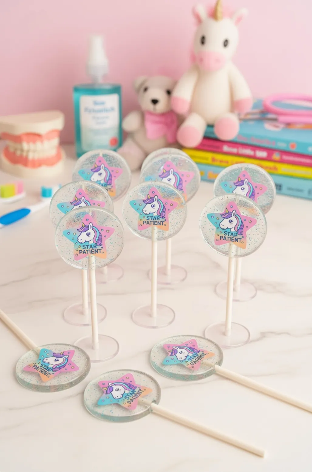 Unicorn Patient Lollipop – Dentist - Approved Pediatric Reward