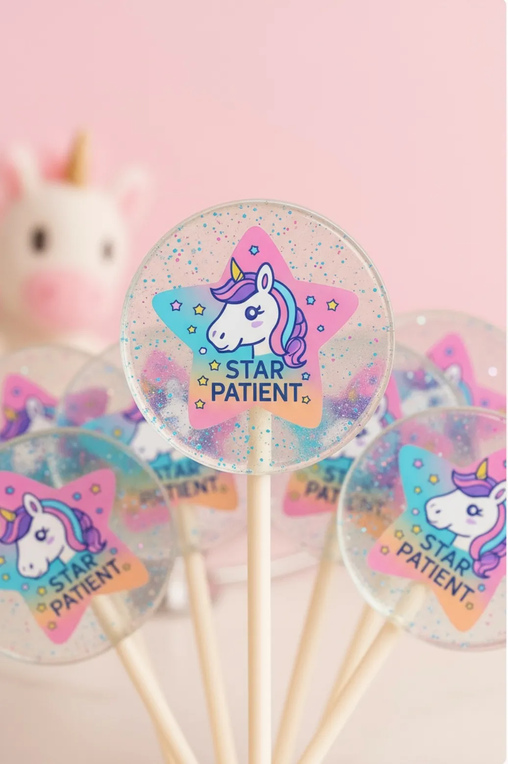 Unicorn Patient Lollipop – Dentist - Approved Pediatric Reward