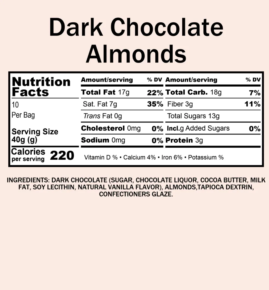 Almonds, Dark Chocolate Covered (12 oz)