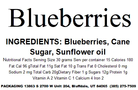 Blueberries, Sweetened (12 oz)