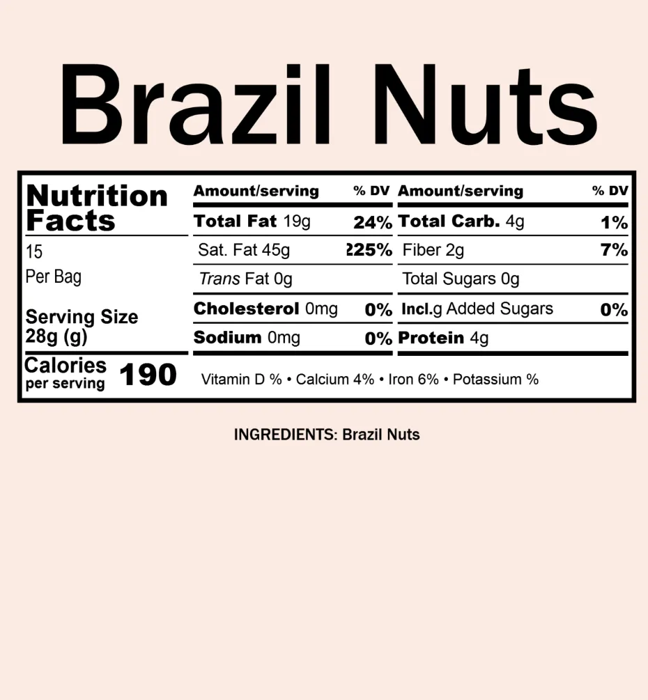 Brazil Nuts, Raw (12 oz)
