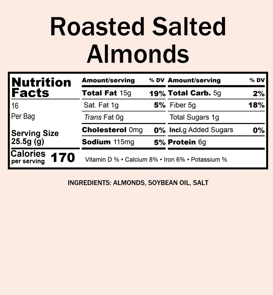 Bulk Almonds, Roasted and Salted