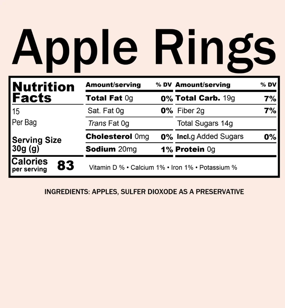 Bulk Apple Rings, Unsweetened