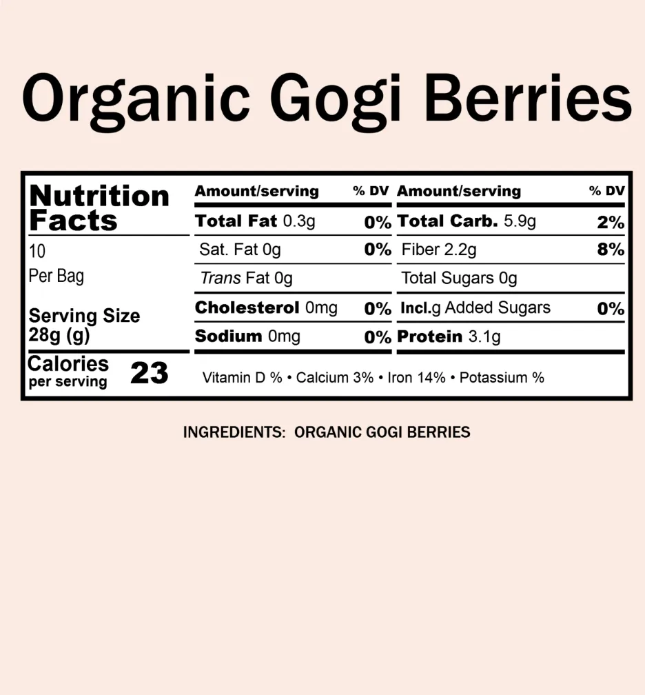 Bulk Gogi Berries, ORGANIC