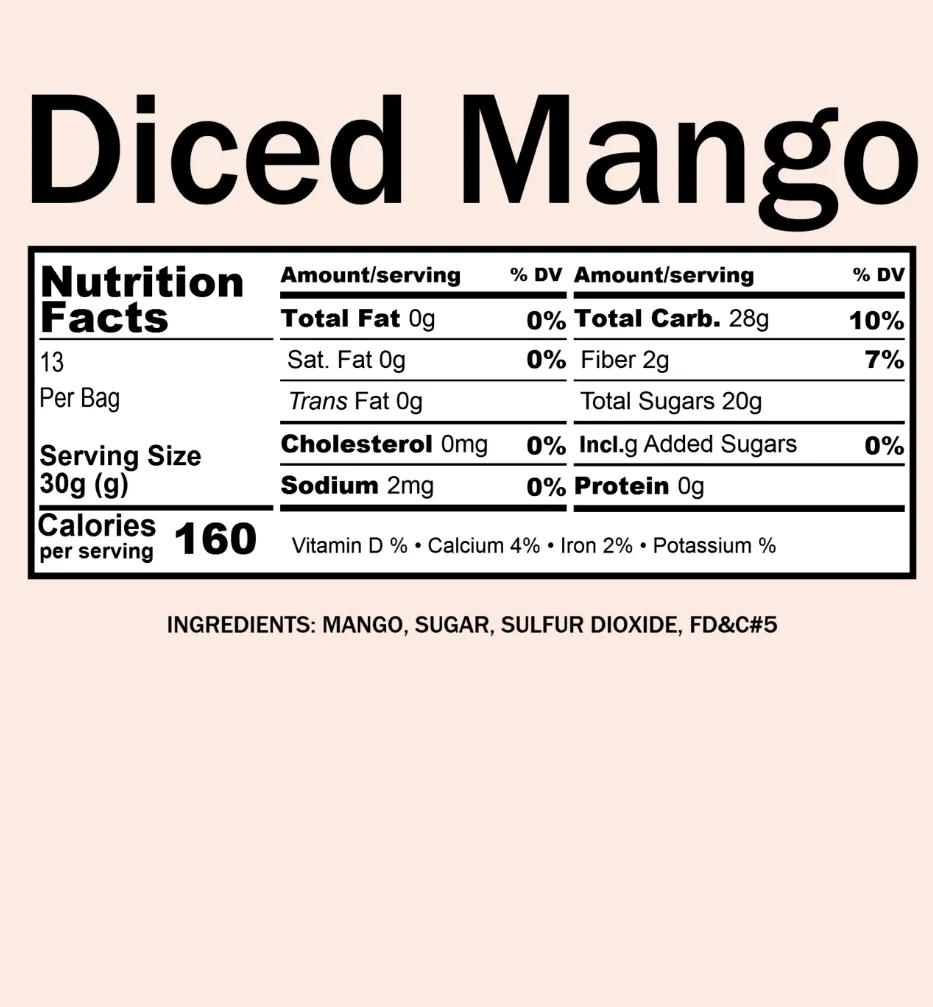 Bulk Mango Diced