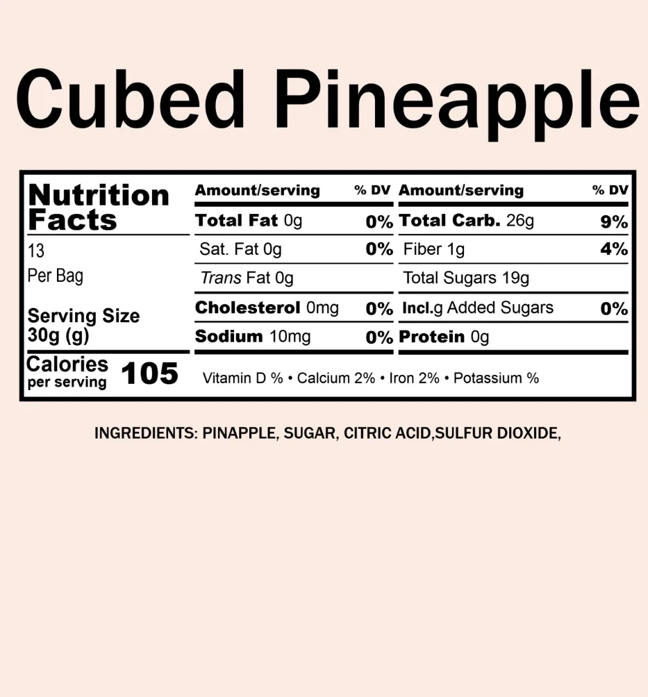 Bulk Pineapple, Diced