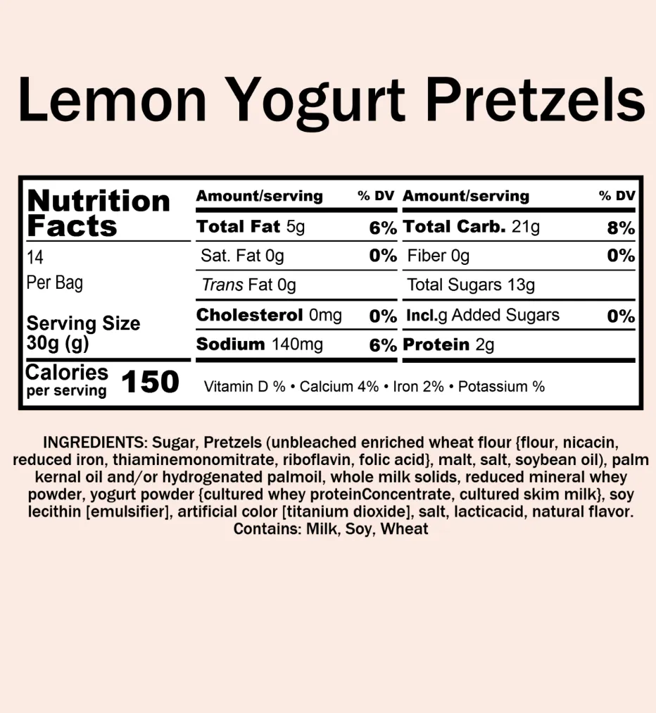 Bulk Pretzels, Lemon Yogurt