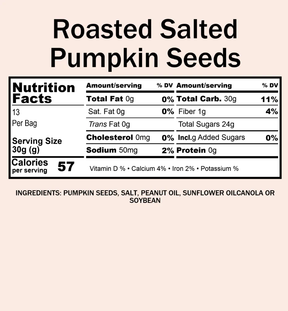 Bulk Pumpkin Seeds, Roasted and Salted, Shelled