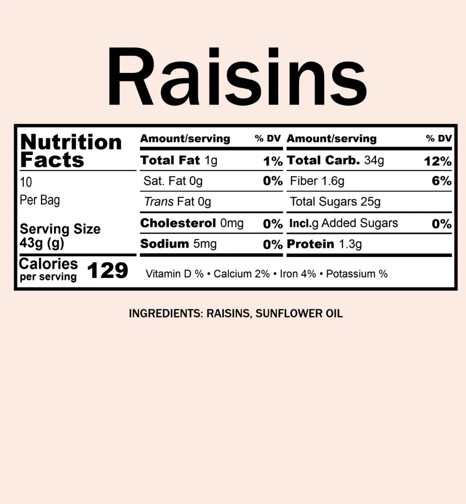 Bulk Raisins, Thompson