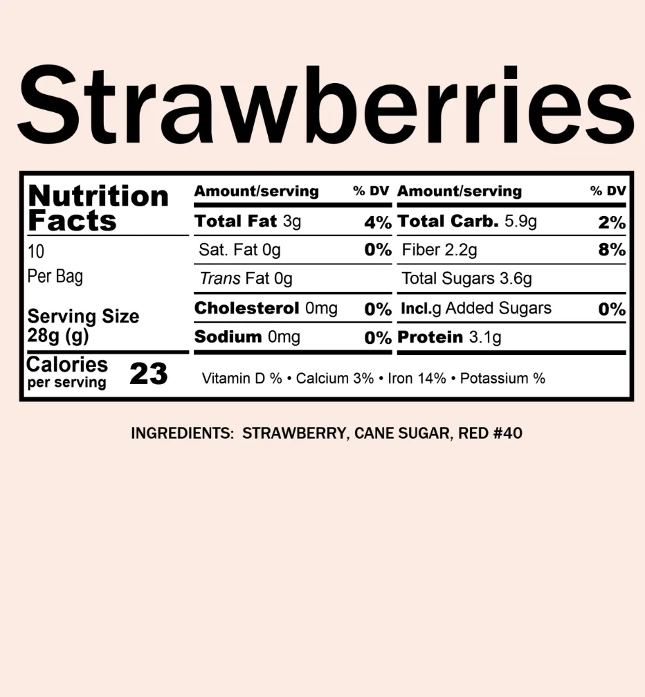 Bulk Strawberries, Dried