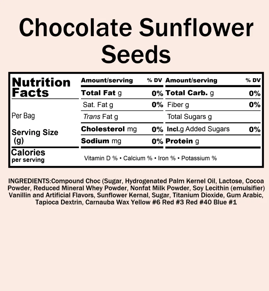 Bulk Sunflower Seeds, Chocolate Covered (30 lbs)