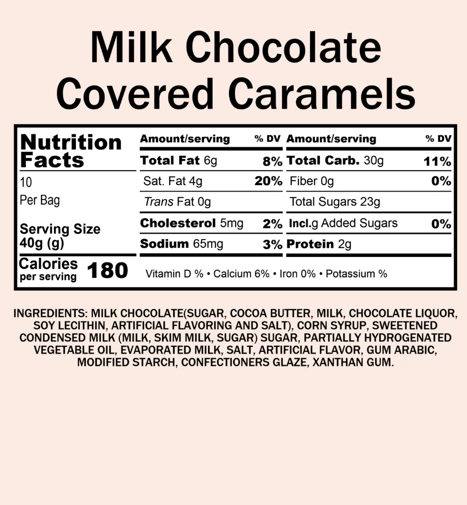 Caramels, Milk Chocolate Covered (12 oz)