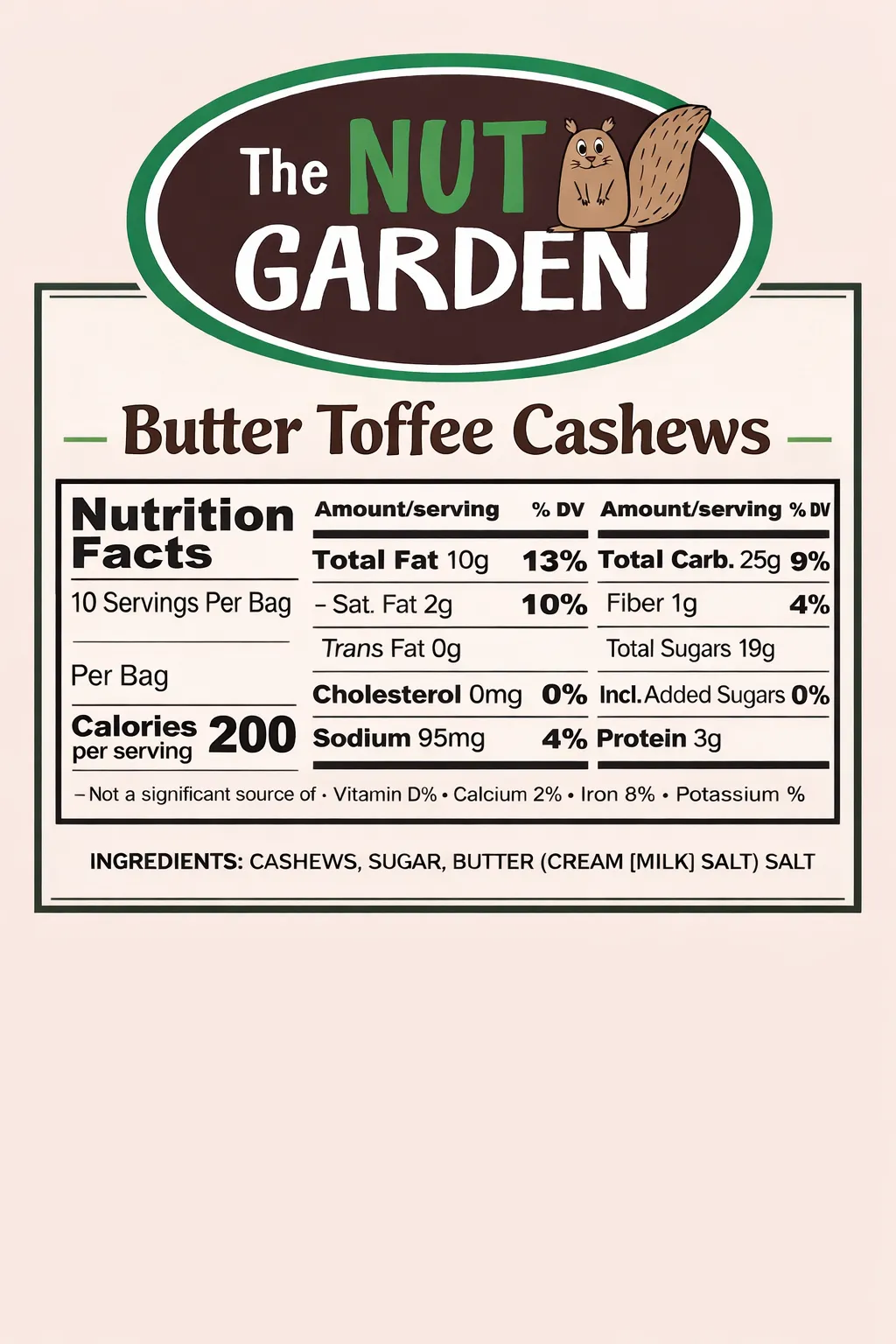 Cashews, Butter Toffee (12 oz)
