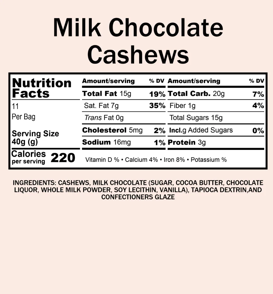 Cashews, Milk Chocolate (12 oz)