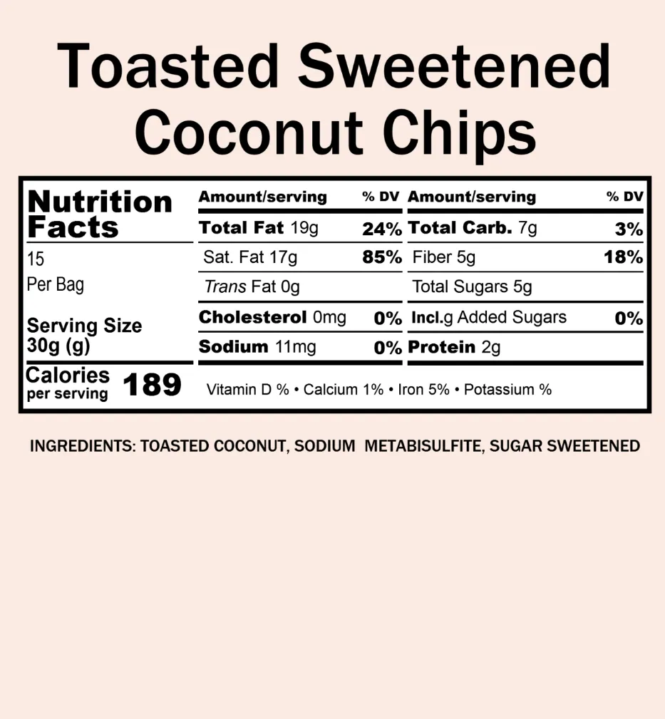 Coconut Chips Toasted Sweetened (12 oz)