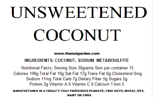 Coconut, Shredded Unsweetened (12 oz)