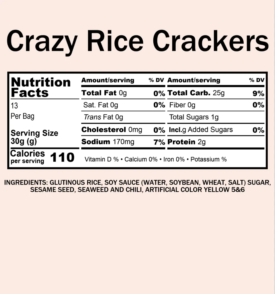 Crazy Rice Crackers (12 oz)