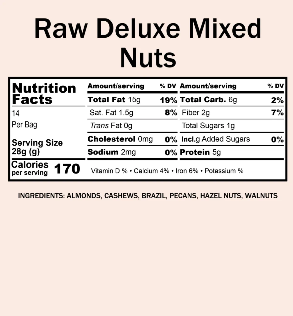 Deluxe Nuts, Raw (12 oz)