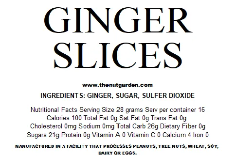 Ginger, Crystallized (12 oz)