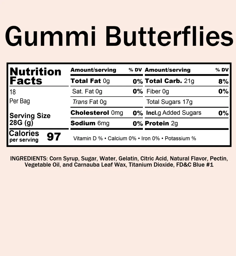 Gummi Butterflies (12 oz)