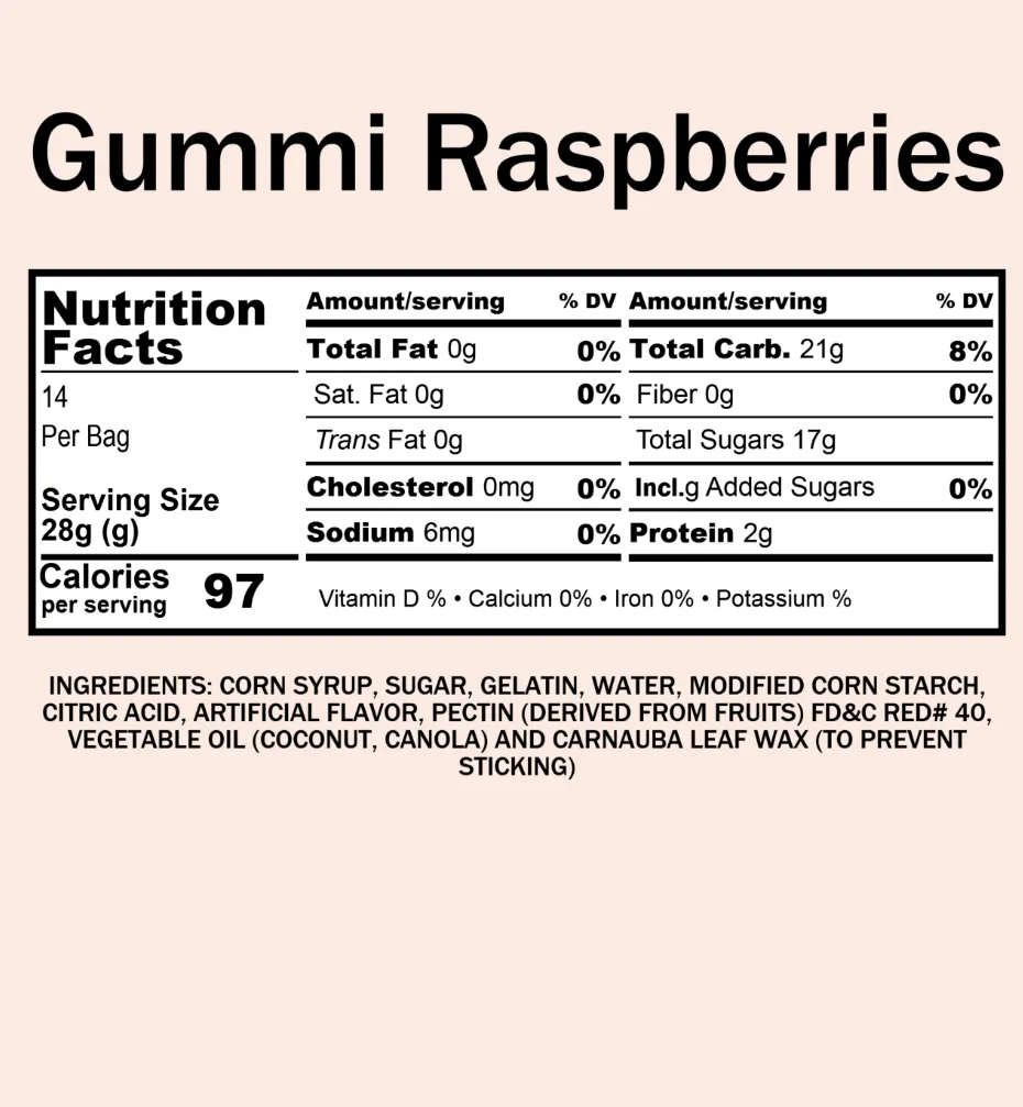 Gummi Raspberries (12 oz)