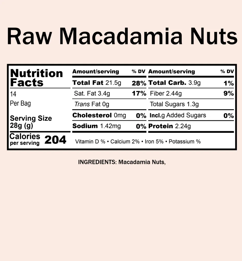 Macadamias, Raw Pieces Style 4 (12 oz)