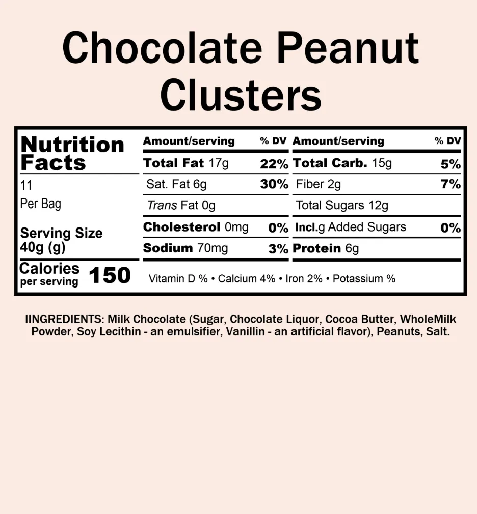 Peanut Milk Chocolate Clusters (12 oz)