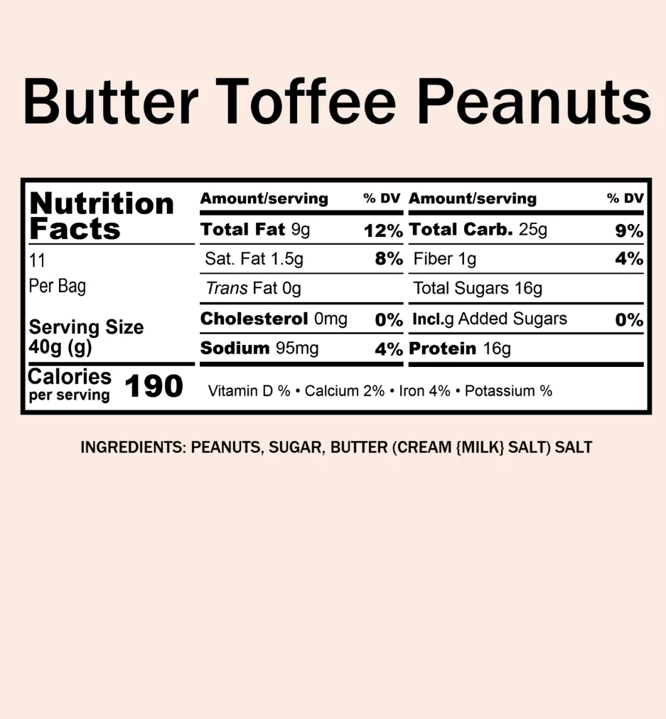 Peanuts, Butter Toffee (12 oz)