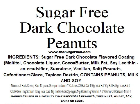 Peanuts, Dark Chocolate Sugar Free (12 oz)