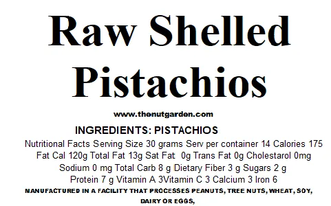 Pistachios, Shelled Raw (12 oz)