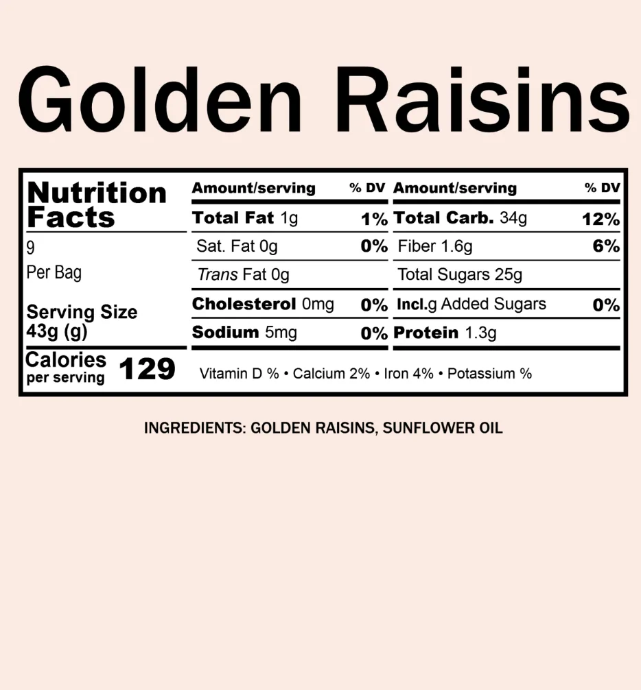 Raisins, Golden (12 oz)