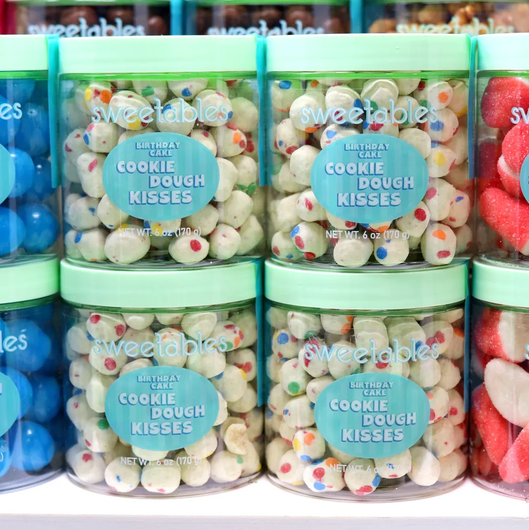 Sweetables Candy Jars | Birthday Cake Cookie Dough Kisses