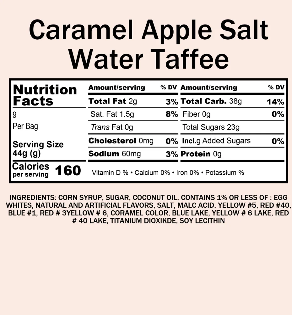 Sweetables Candy Jars | Caramel Apple Salt Water Taffy