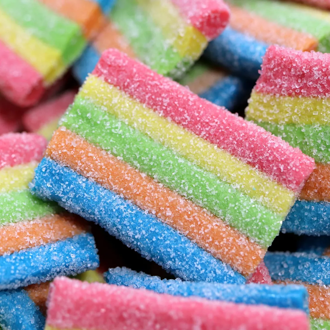 Sweetables Candy Jars | Rainbow Sour Belt Bites