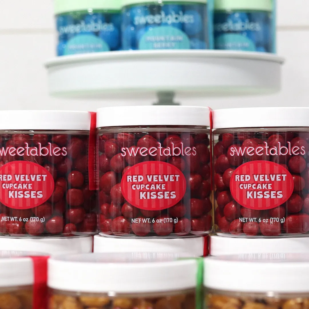 Sweetables Candy Jars | Red Velvet Cupcake Kisses variant