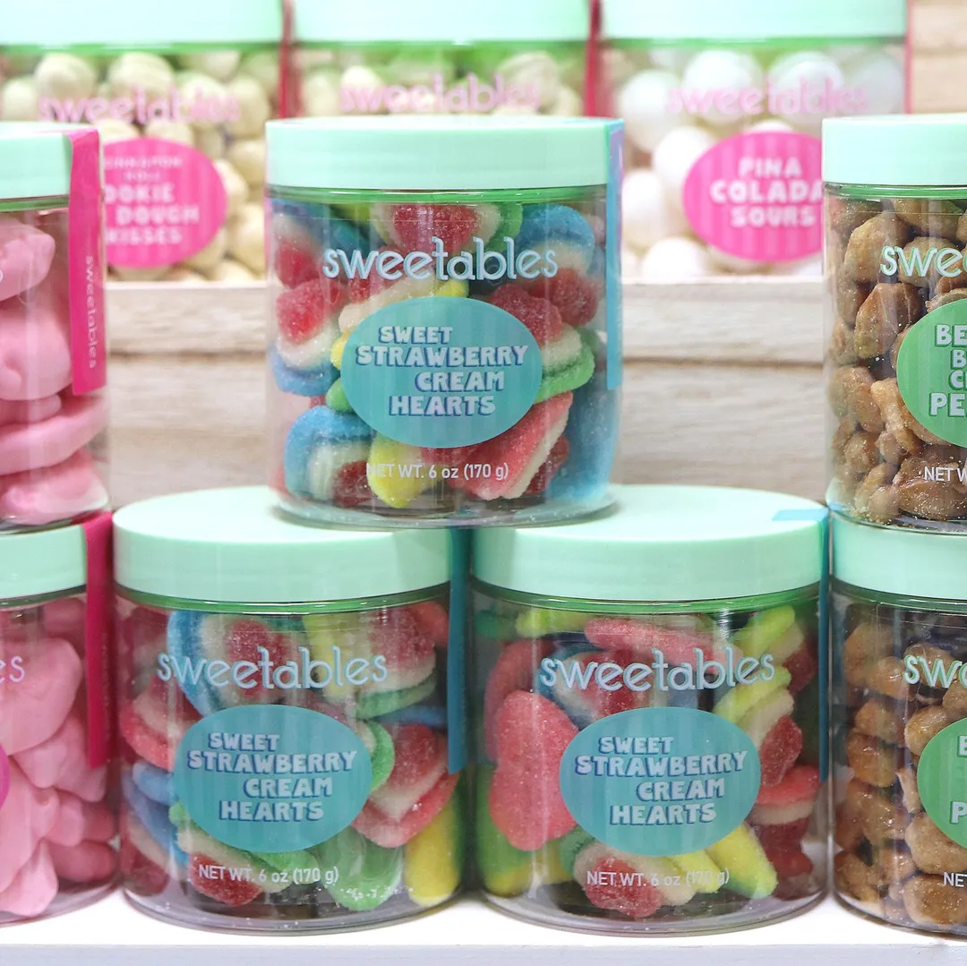 Sweetables Candy Jars | Sweet Strawberry Cream Hearts
