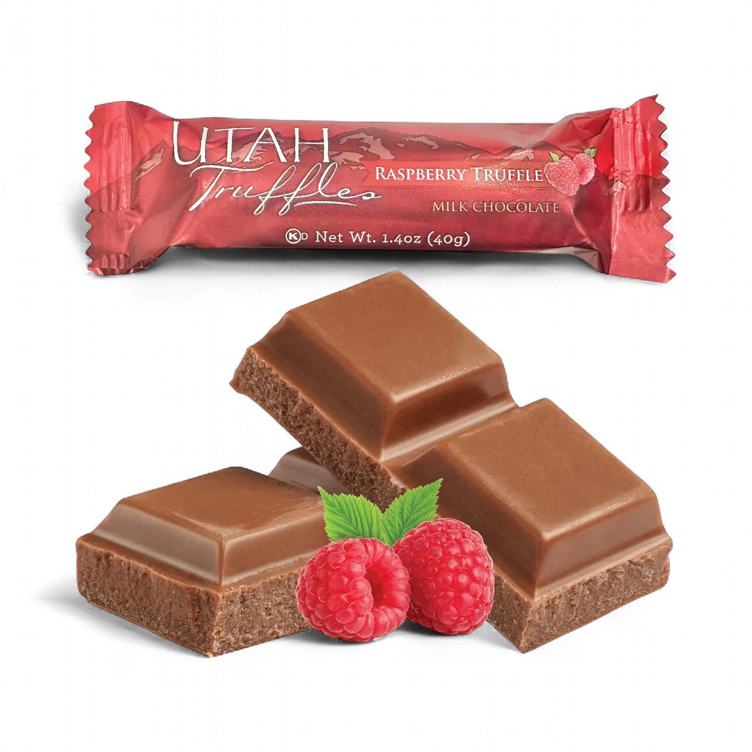 Utah Truffles | Milk Chocolate Truffle Bars | Raspberry