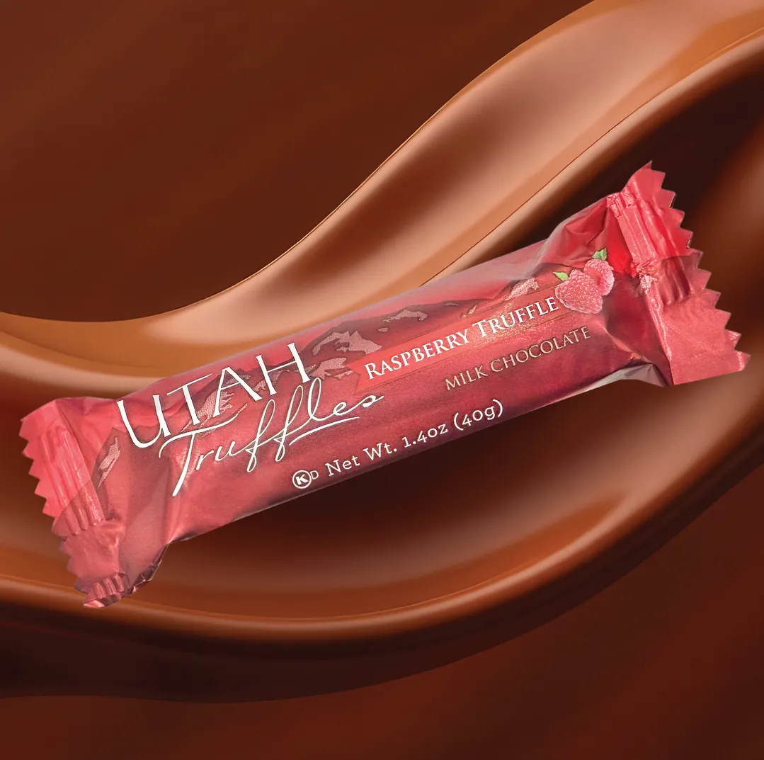 Utah Truffles | Milk Chocolate Truffle Bars | Raspberry