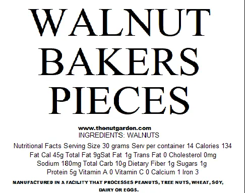 Walnuts, Bakers Pieces (12 oz)