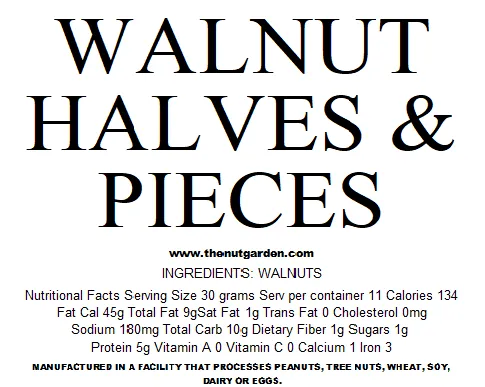 Walnuts, Halves and Pieces (12 oz)