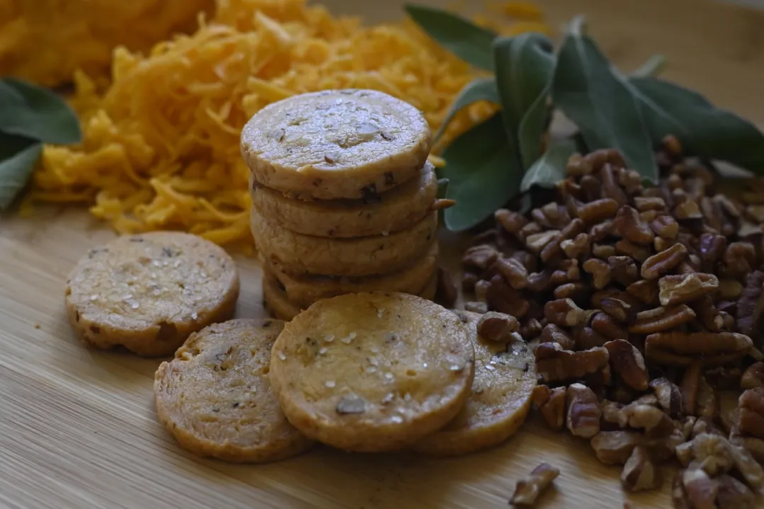 Cheddar | Sage | Pecan Gourmet Cheese Wafer Dough Log