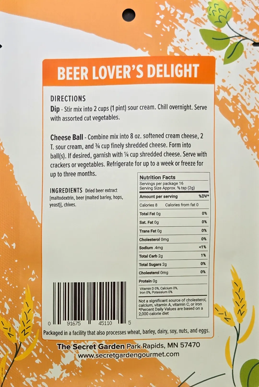 German Beer Dip Mix