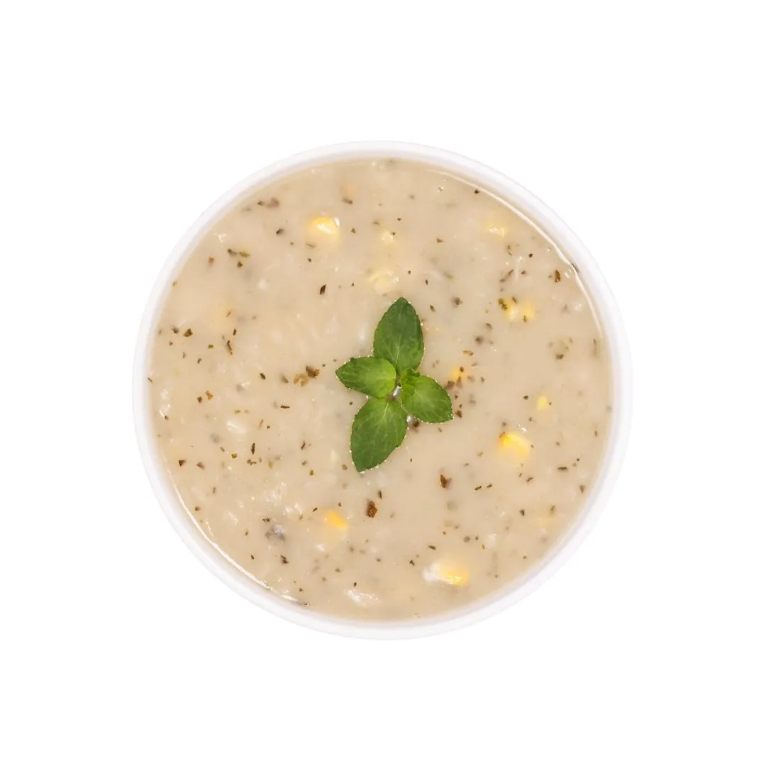 Corn Chowder with basil